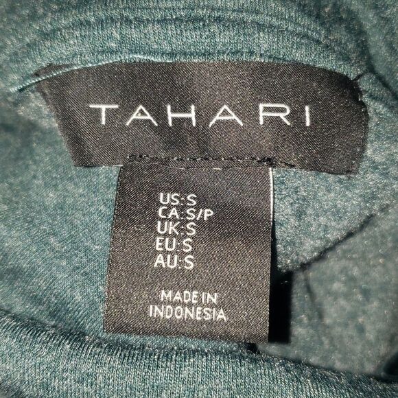 Tahari green Draped Collar Batwing Sleeve Small - Picture 5 of 5